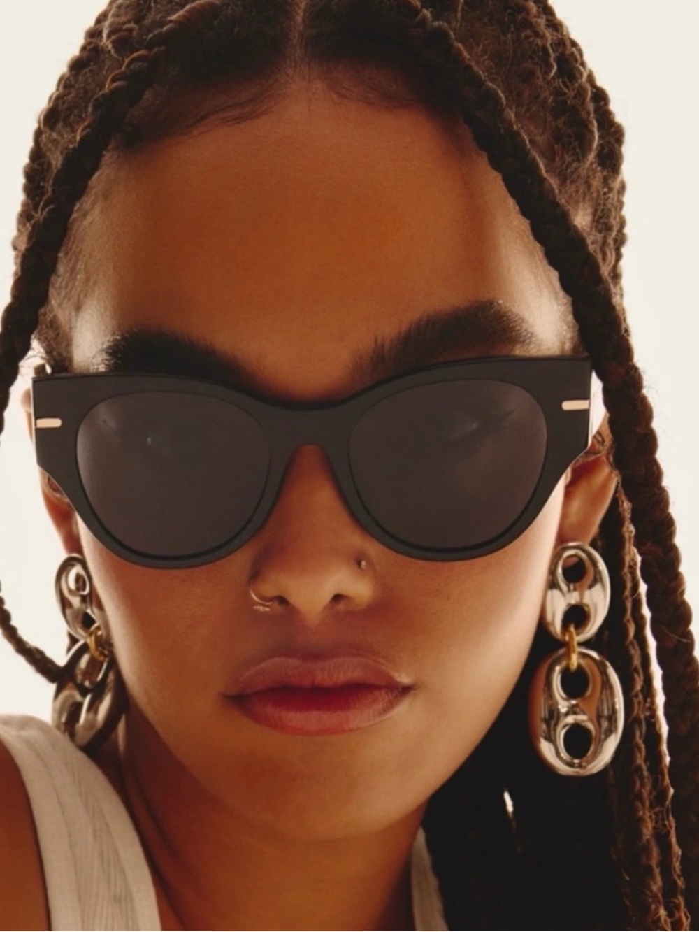 Quay Australia Sunglasses CHIT CHAT BLACK FRAME AND BLACK LENSES